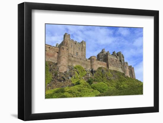 Bamburgh Cast in Summer, from Below, Northumberland, England, United Kingdom-Eleanor Scriven-Framed Photographic Print