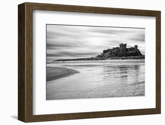 Bamburgh Castle and Beach at Low Tide, Northumberland, Uk-Nadia Isakova-Framed Photographic Print