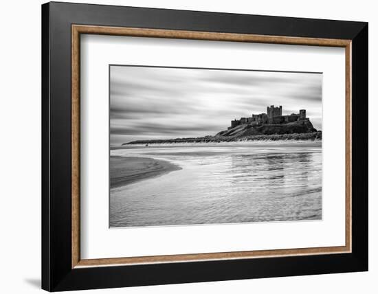 Bamburgh Castle and Beach at Low Tide, Northumberland, Uk-Nadia Isakova-Framed Photographic Print