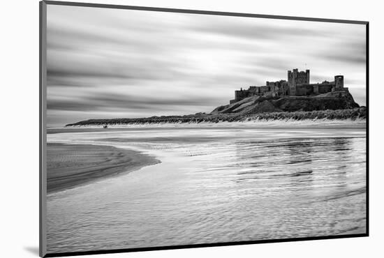 Bamburgh Castle and Beach at Low Tide, Northumberland, Uk-Nadia Isakova-Mounted Photographic Print