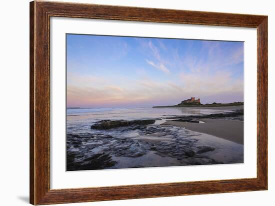 Bamburgh Castle at Dusk, Northumberland, England, United Kingdom, Europe-Gary Cook-Framed Photographic Print