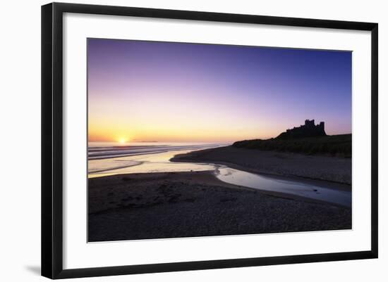 Bamburgh Castle at Sunrise, Bamburgh, Northumberland, England, United Kingdom, Europe-Markus Lange-Framed Photographic Print