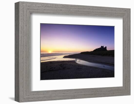 Bamburgh Castle at Sunrise, Bamburgh, Northumberland, England, United Kingdom, Europe-Markus Lange-Framed Photographic Print