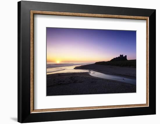 Bamburgh Castle at Sunrise, Bamburgh, Northumberland, England, United Kingdom, Europe-Markus Lange-Framed Photographic Print