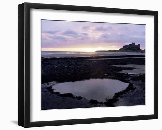 Bamburgh Castle at Sunrise, Bamburgh, Northumberland, England, United Kingdom-Lee Frost-Framed Photographic Print