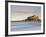 Bamburgh Castle Bathed in Golden Evening Light Overlooking Bamburgh Bay with the Sea Filling the Fo-Lee Frost-Framed Photographic Print