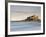 Bamburgh Castle Bathed in Golden Evening Light Overlooking Bamburgh Bay with the Sea Filling the Fo-Lee Frost-Framed Photographic Print