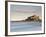 Bamburgh Castle Bathed in Golden Evening Light Overlooking Bamburgh Bay with the Sea Filling the Fo-Lee Frost-Framed Photographic Print