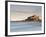 Bamburgh Castle Bathed in Golden Evening Light Overlooking Bamburgh Bay with the Sea Filling the Fo-Lee Frost-Framed Photographic Print