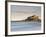 Bamburgh Castle Bathed in Golden Evening Light Overlooking Bamburgh Bay with the Sea Filling the Fo-Lee Frost-Framed Photographic Print