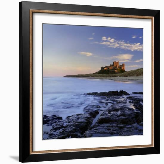 Bamburgh Castle Bathed in Warm Evening Light, Bamburgh, Northumberland, England, United Kingdom-Lee Frost-Framed Photographic Print