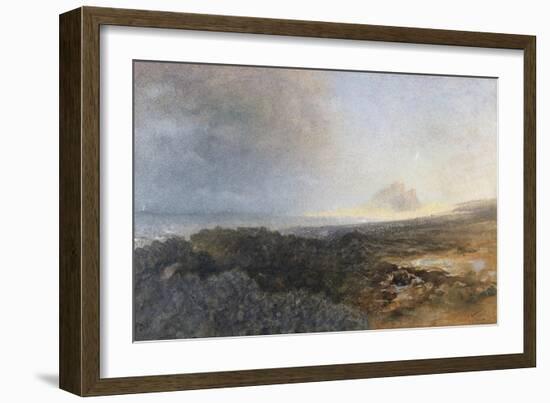Bamburgh Castle, Northumberland, 1877 (W/C on Paper)-Alfred William Hunt-Framed Giclee Print