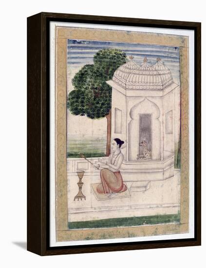 Bamgali Ragini, Ragamala Album, School of Rajasthan, 19th Century-null-Framed Premier Image Canvas