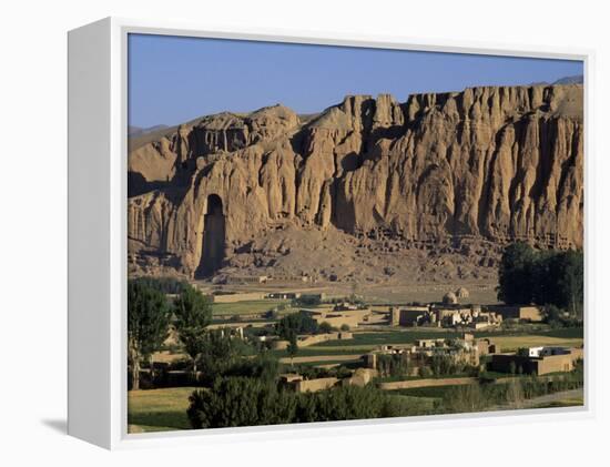 Bamiyan Valley, Showing the Large Buddha, Circa 5th Century, Afghanistan-Antonia Tozer-Framed Premier Image Canvas