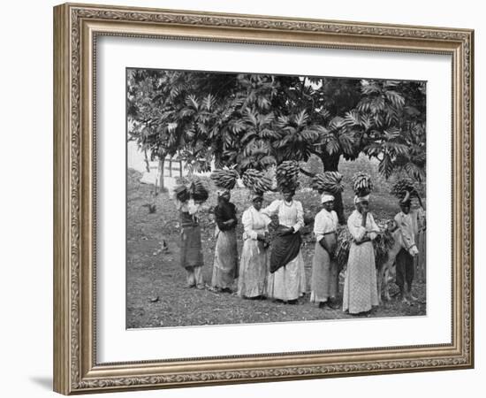 Banana Carriers, Jamaica, C1905-Adolphe & Son Duperly-Framed Giclee Print