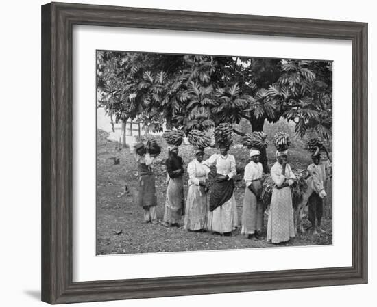 Banana Carriers, Jamaica, C1905-Adolphe & Son Duperly-Framed Giclee Print