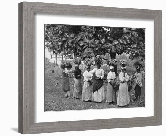 Banana Carriers, Jamaica, C1905-Adolphe & Son Duperly-Framed Giclee Print