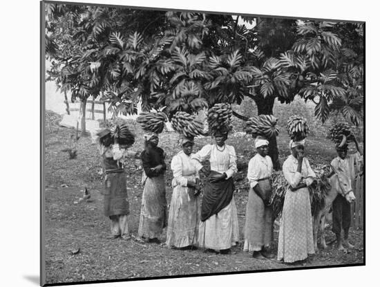 Banana Carriers, Jamaica, C1905-Adolphe & Son Duperly-Mounted Giclee Print