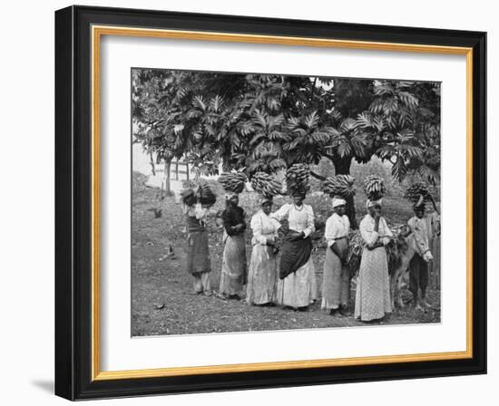 Banana Carriers, Jamaica, C1905-Adolphe & Son Duperly-Framed Giclee Print