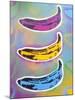 Banana Goes Pop-Abstract Graffiti-Mounted Giclee Print