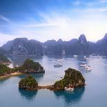 Halong Bay Vietnam Panorama. Beautiful Panoramic View of Ha Long Bay with Many Islands and Mountain-Banana Republic images-Photographic Print