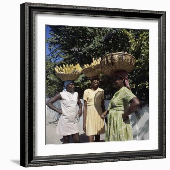 Banana Vendors, Kingston, Jamaica-null-Framed Photographic Print