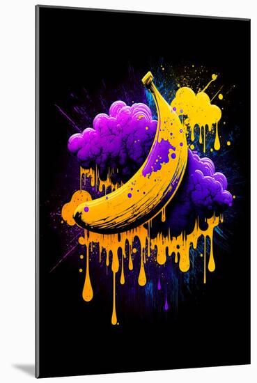 Banana-null-Mounted Art Print