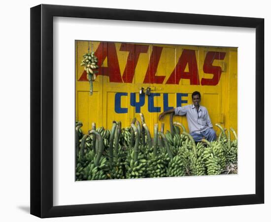 Bananas for Sale in the Market, Karnataka, India-Occidor Ltd-Framed Photographic Print