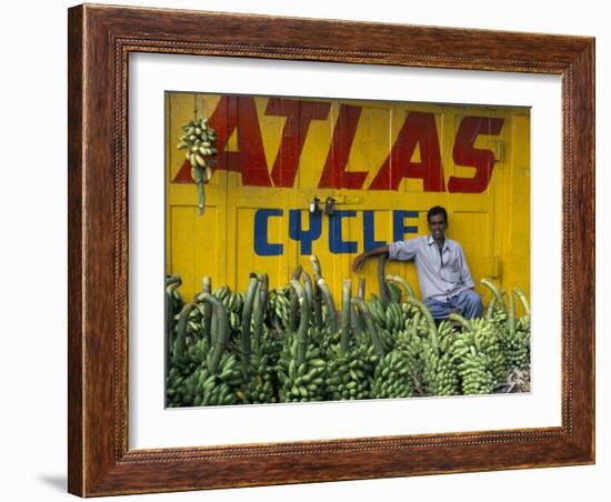 Bananas for Sale in the Market, Karnataka, India-Occidor Ltd-Framed Photographic Print