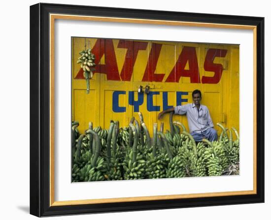 Bananas for Sale in the Market, Karnataka, India-Occidor Ltd-Framed Photographic Print