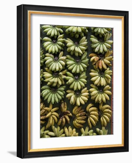 Bananas for Sale on a Market Stall, Miri, Sarawakn Borneo-Annie Owen-Framed Photographic Print