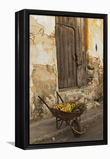 Bananas in Wheelbarrow, Havana, Cuba-Adam Jones-Framed Premier Image Canvas