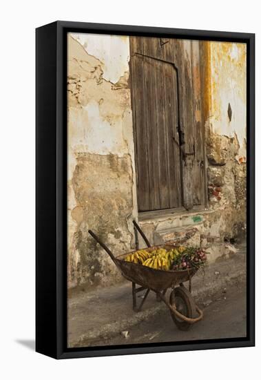 Bananas in Wheelbarrow, Havana, Cuba-Adam Jones-Framed Premier Image Canvas