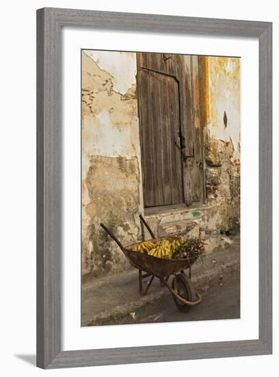 Bananas in Wheelbarrow, Havana, Cuba-Adam Jones-Framed Photographic Print