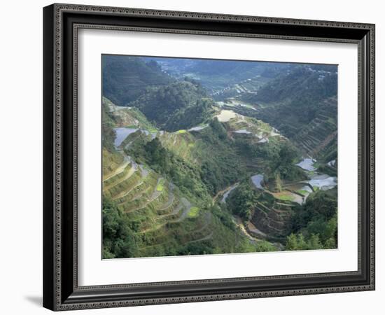 Banaue Terraced Rice Fields, UNESCO World Heritage Site, Island of Luzon, Philippines-Bruno Barbier-Framed Photographic Print