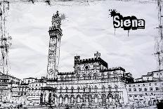 Siena City Hall on Piazza Del Campo-Banauke-Art Print