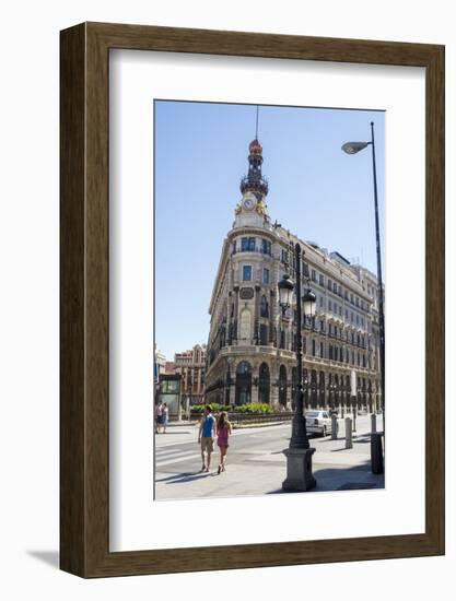 Banco Espanol De Credito Building, Madrid, Spain, Europe-Charles Bowman-Framed Photographic Print