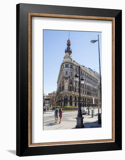 Banco Espanol De Credito Building, Madrid, Spain, Europe-Charles Bowman-Framed Photographic Print