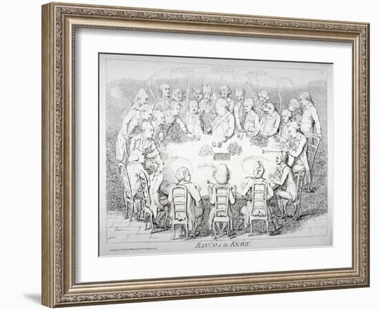 Banco to the Knave, 1782-James Gillray-Framed Giclee Print