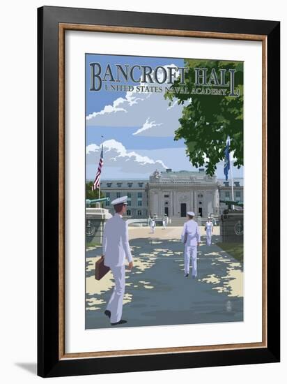 Bancroft Hall - United States Naval Academy - Annapolis, Maryland-Lantern Press-Framed Art Print