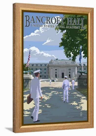 Bancroft Hall - United States Naval Academy - Annapolis, Maryland-Lantern Press-Framed Stretched Canvas