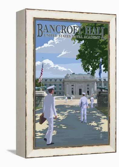 Bancroft Hall - United States Naval Academy - Annapolis, Maryland-Lantern Press-Framed Stretched Canvas