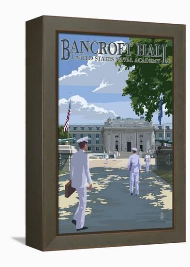 Bancroft Hall - United States Naval Academy - Annapolis, Maryland-Lantern Press-Framed Stretched Canvas