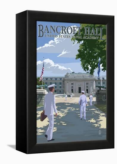 Bancroft Hall - United States Naval Academy - Annapolis, Maryland-Lantern Press-Framed Stretched Canvas