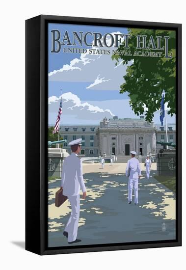 Bancroft Hall - United States Naval Academy - Annapolis, Maryland-Lantern Press-Framed Stretched Canvas
