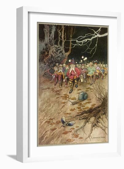 Band of Gnomes-Warwick Goble-Framed Art Print