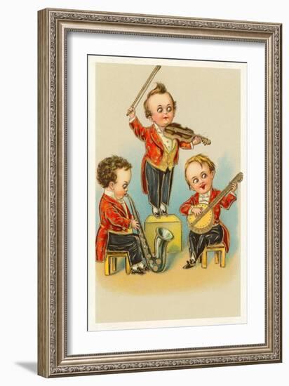 Band of Little Boys-null-Framed Art Print