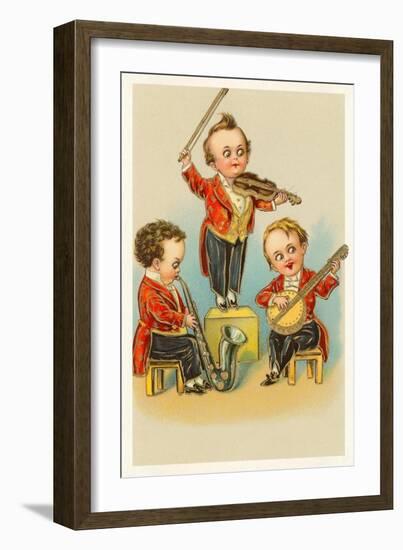 Band of Little Boys-null-Framed Art Print