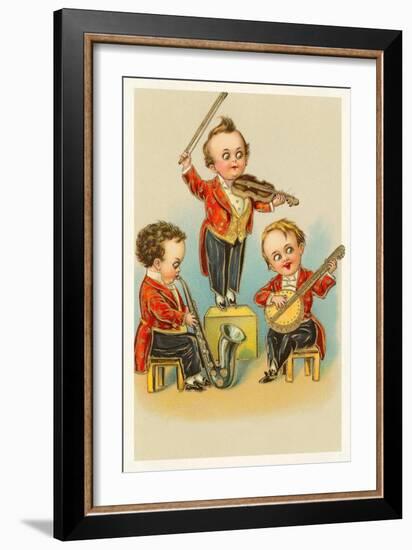 Band of Little Boys-null-Framed Art Print