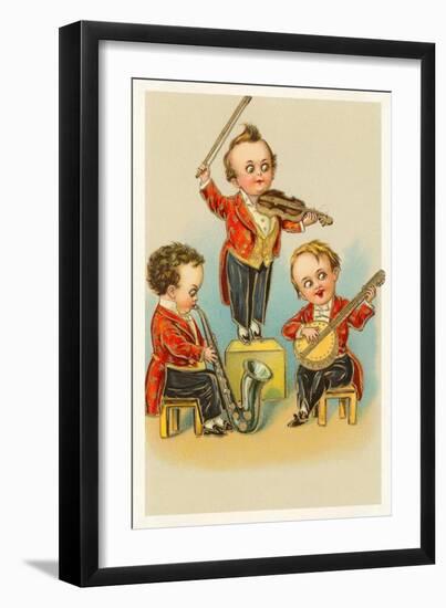 Band of Little Boys-null-Framed Art Print